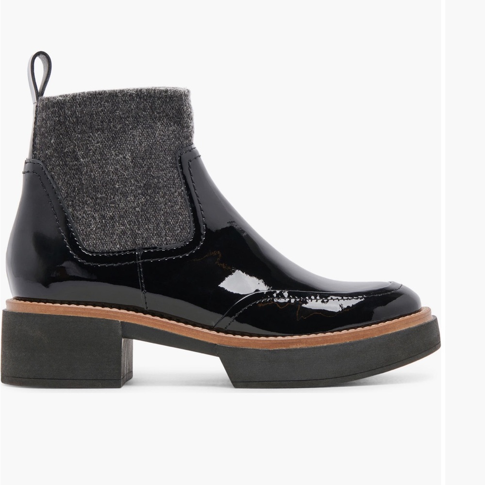 Dolce Vita Black and Gray Ankle Boots